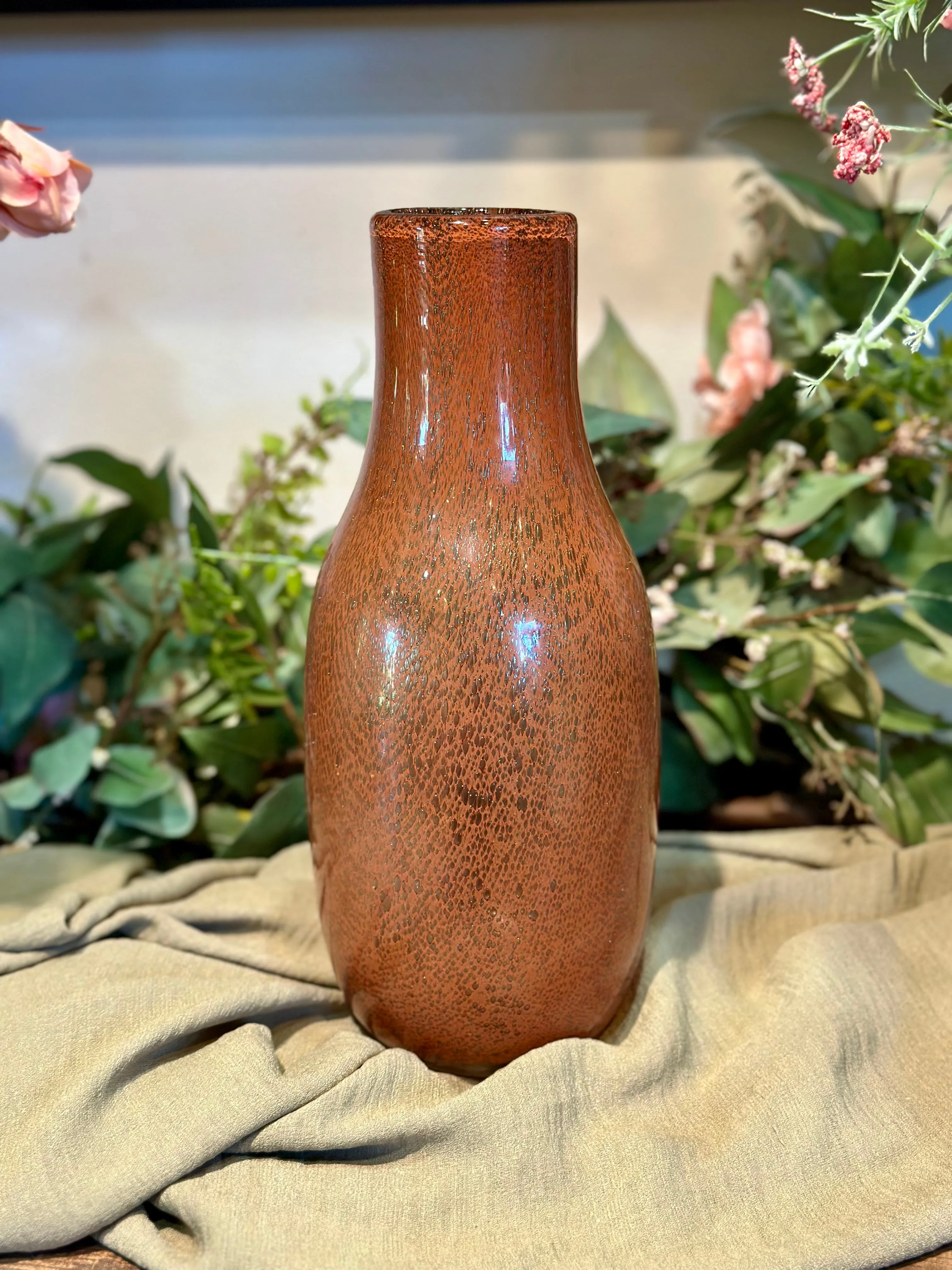 12.25" Amaranthine Glass Vase