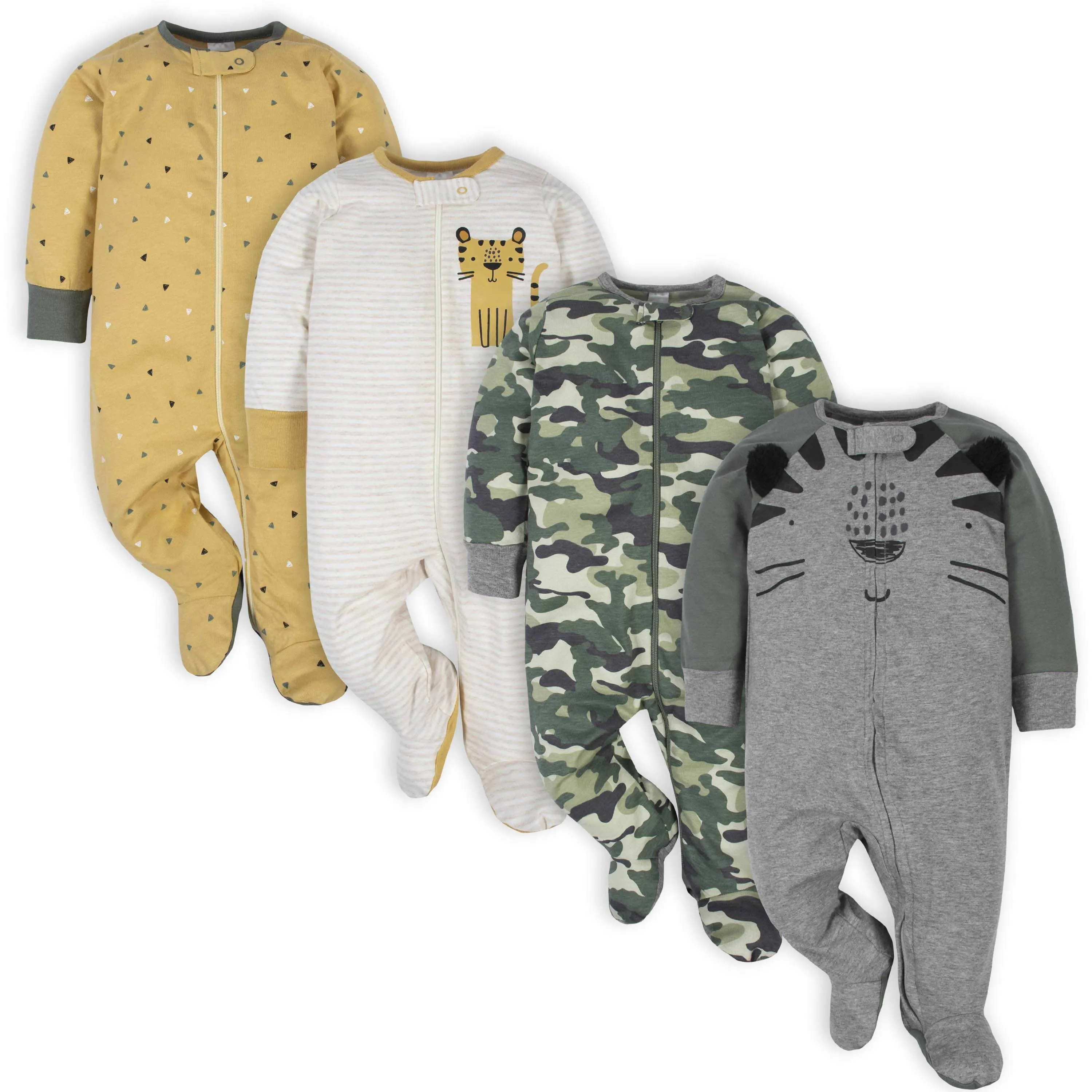 18-Piece Baby Boys Tiger Sleep 'N Play, Onesies® Bodysuit, and Burpcloth Set