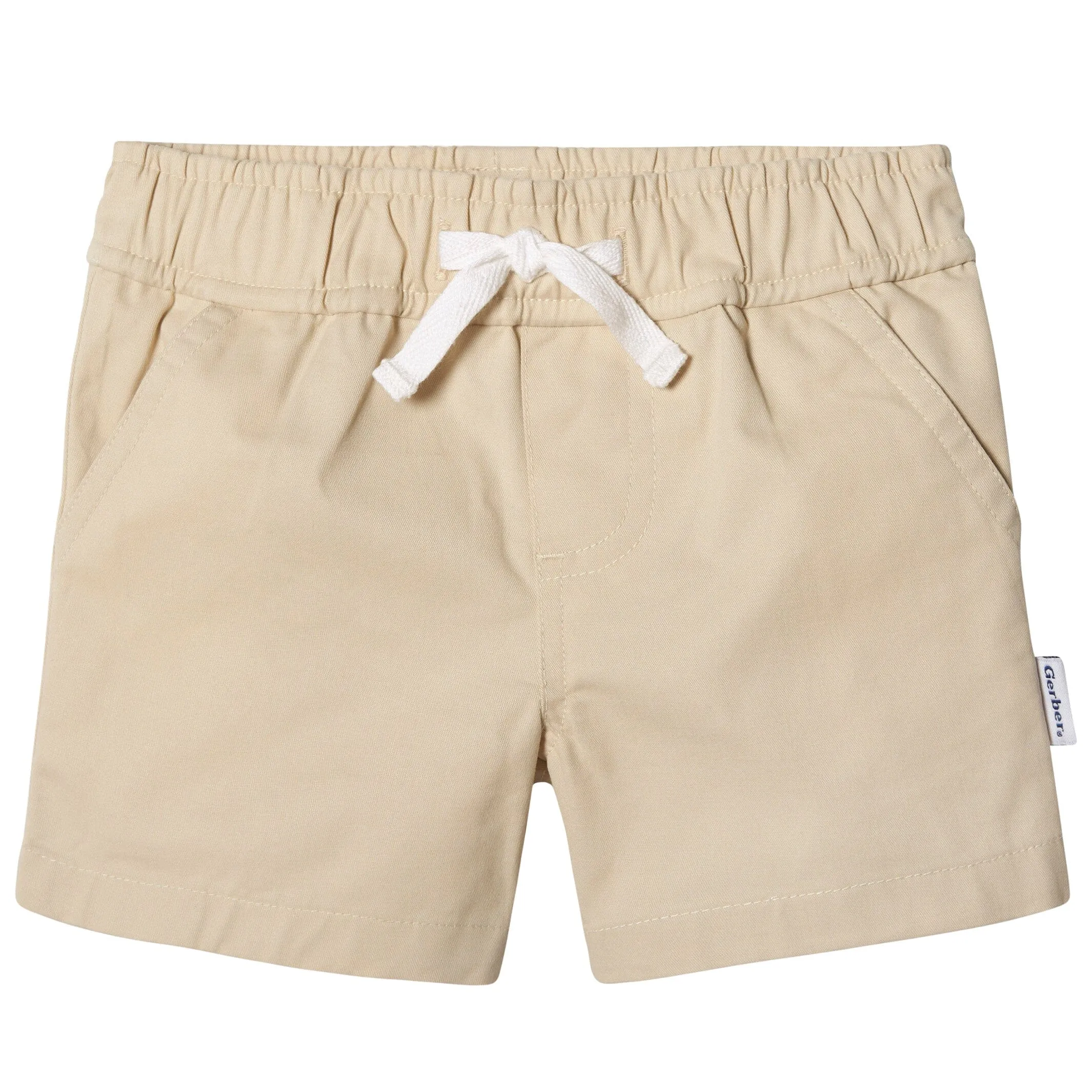 2-Pack Baby & Toddler Boys Navy Stripe and Khaki Twill Shorts