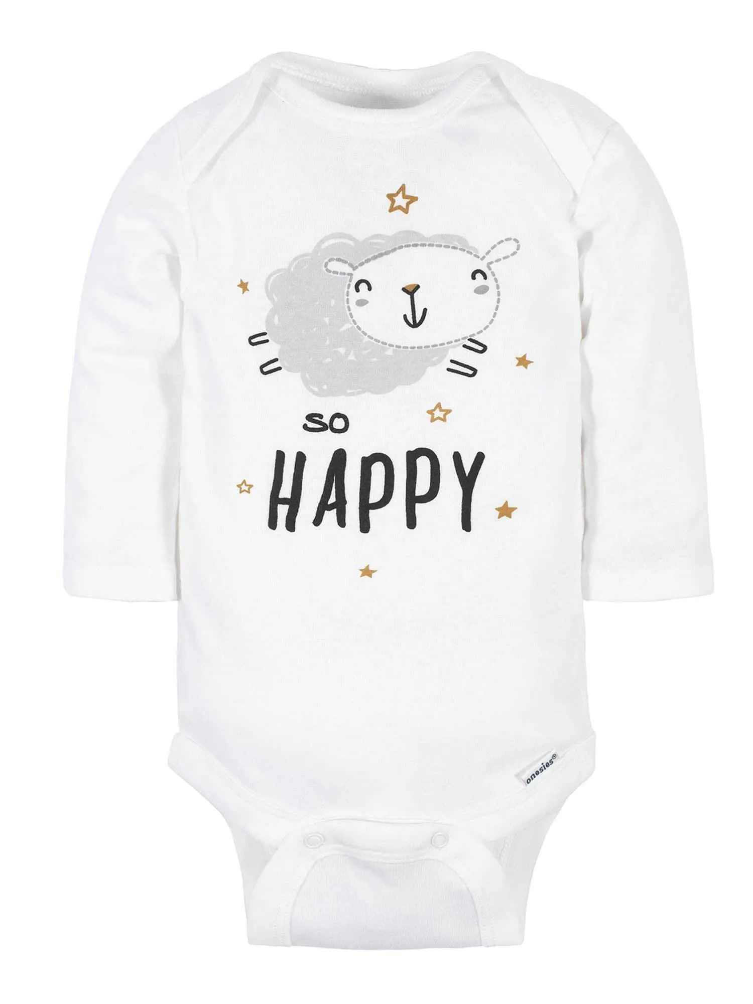 2-Pack Baby Neutral Sheep Long Sleeve Onesies® Bodysuits