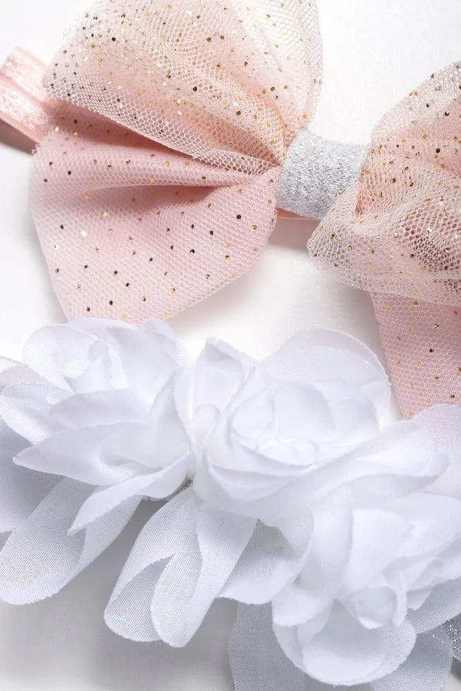 2 Pack Headband Occasion Peach And White