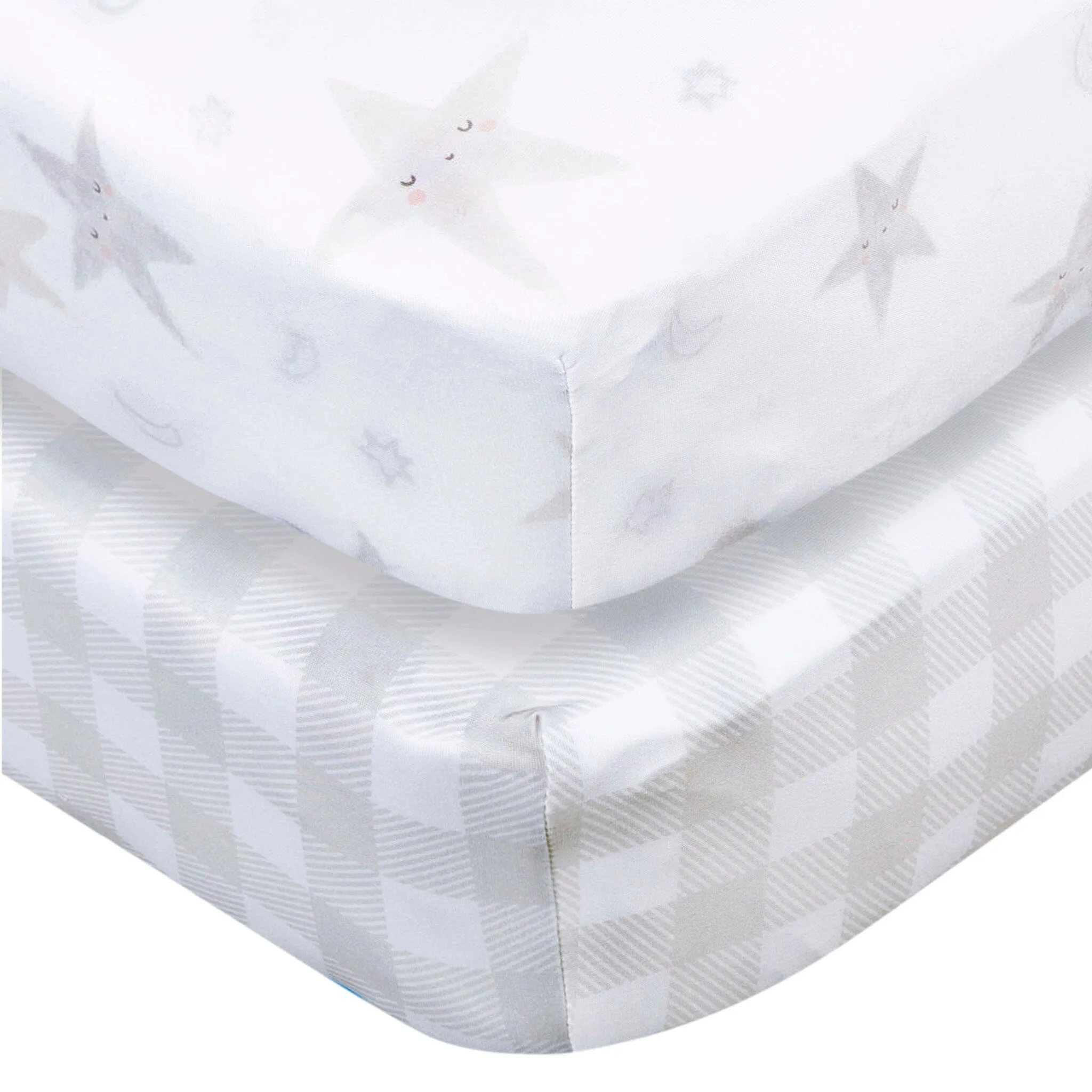 2-Pack Neutral Celestial Crib Sheets