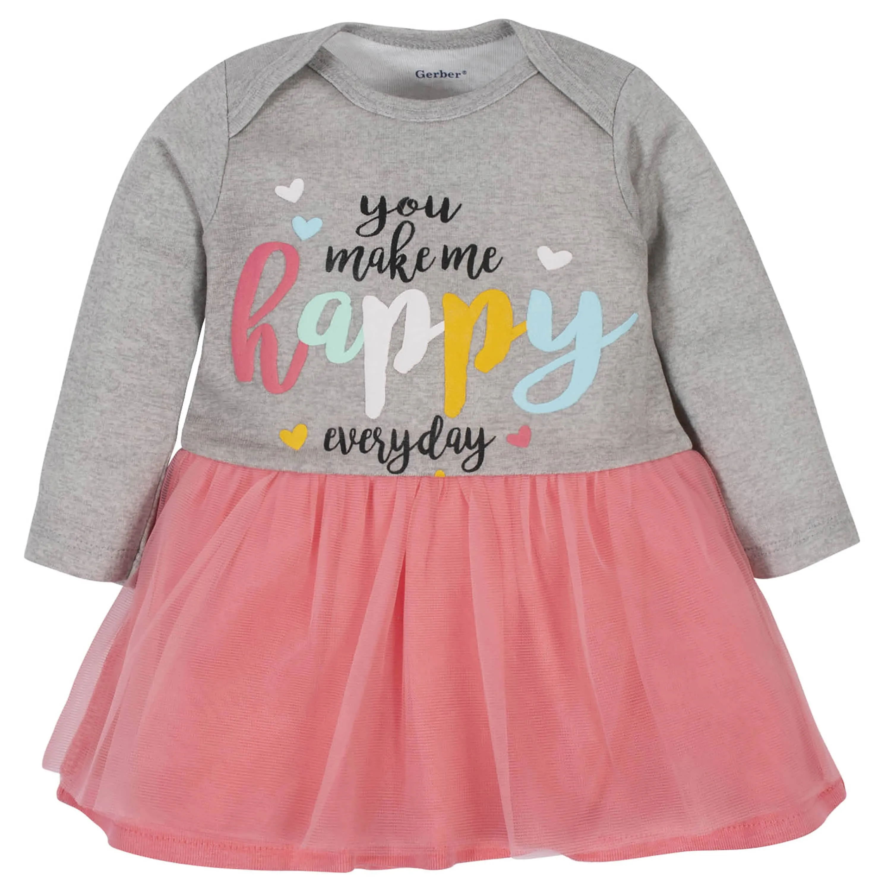 2-Piece Baby Girls Rainbow Organic Dress Set