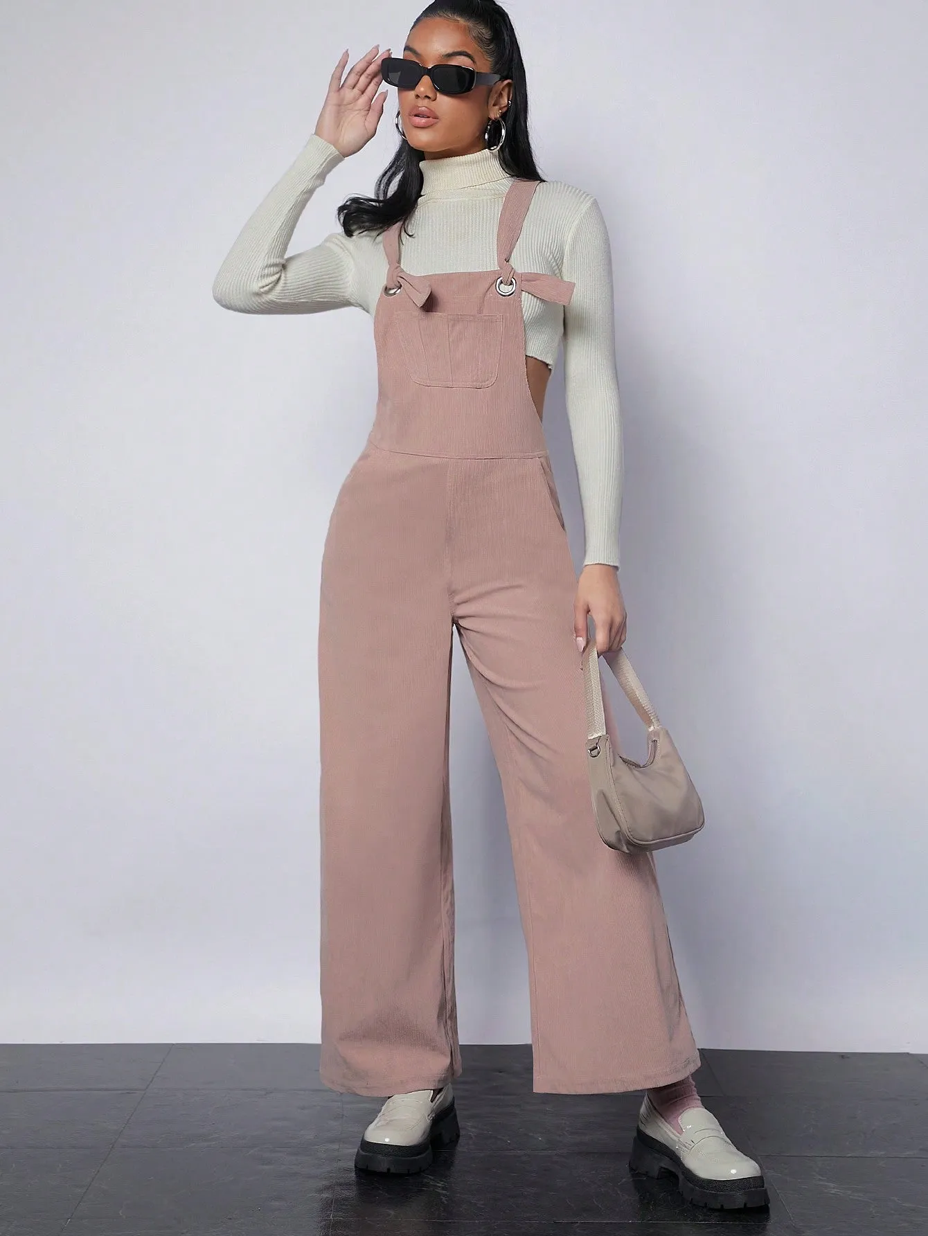 29th Street Pocket Front Wide Leg Overalls Without Tee