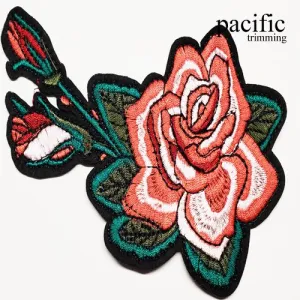 3 3/8" Embroidery Rose Patch Iron On : PA190045