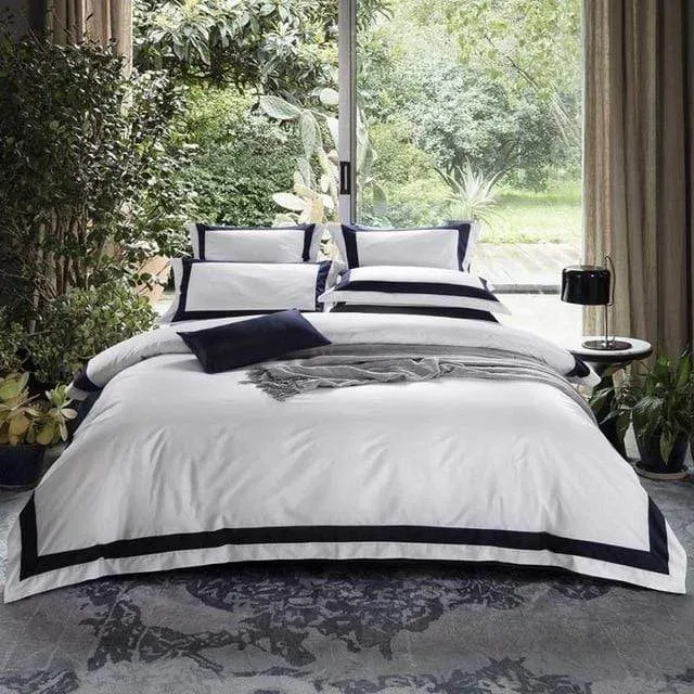 5-Star Hotel White Luxury 100% Egyptian Cotton Bedding Sets