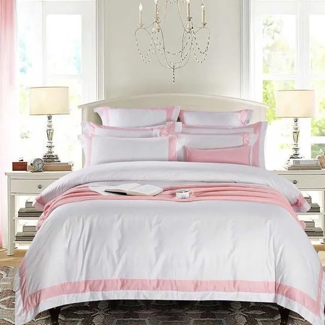 5-Star Hotel White Luxury 100% Egyptian Cotton Bedding Sets