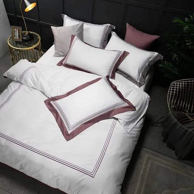 5-Star Hotel White Luxury 100% Egyptian Cotton Bedding Sets