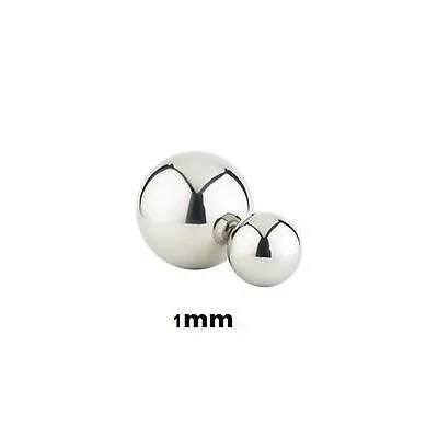 50PCs Armor Details up 1.0mm Metal Silver Bead Ball