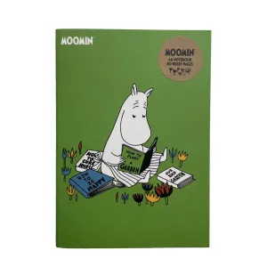 A6 Notebook Moominmamma Reading Green