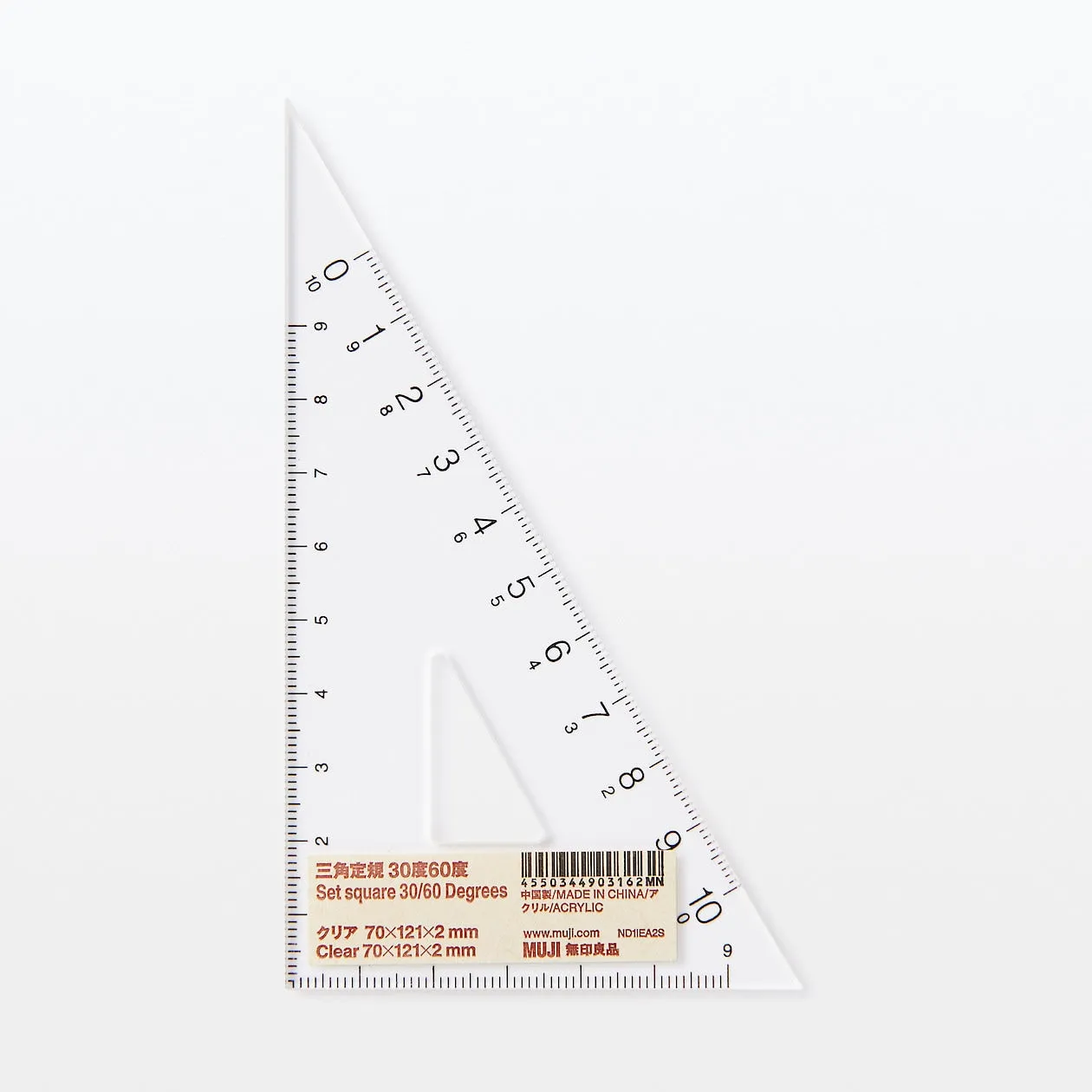 Acrylic Triangular Set Square - 30/60 Degrees