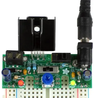 Adjustable Breadboard Power Supply Kit, Adjustable Output (184)