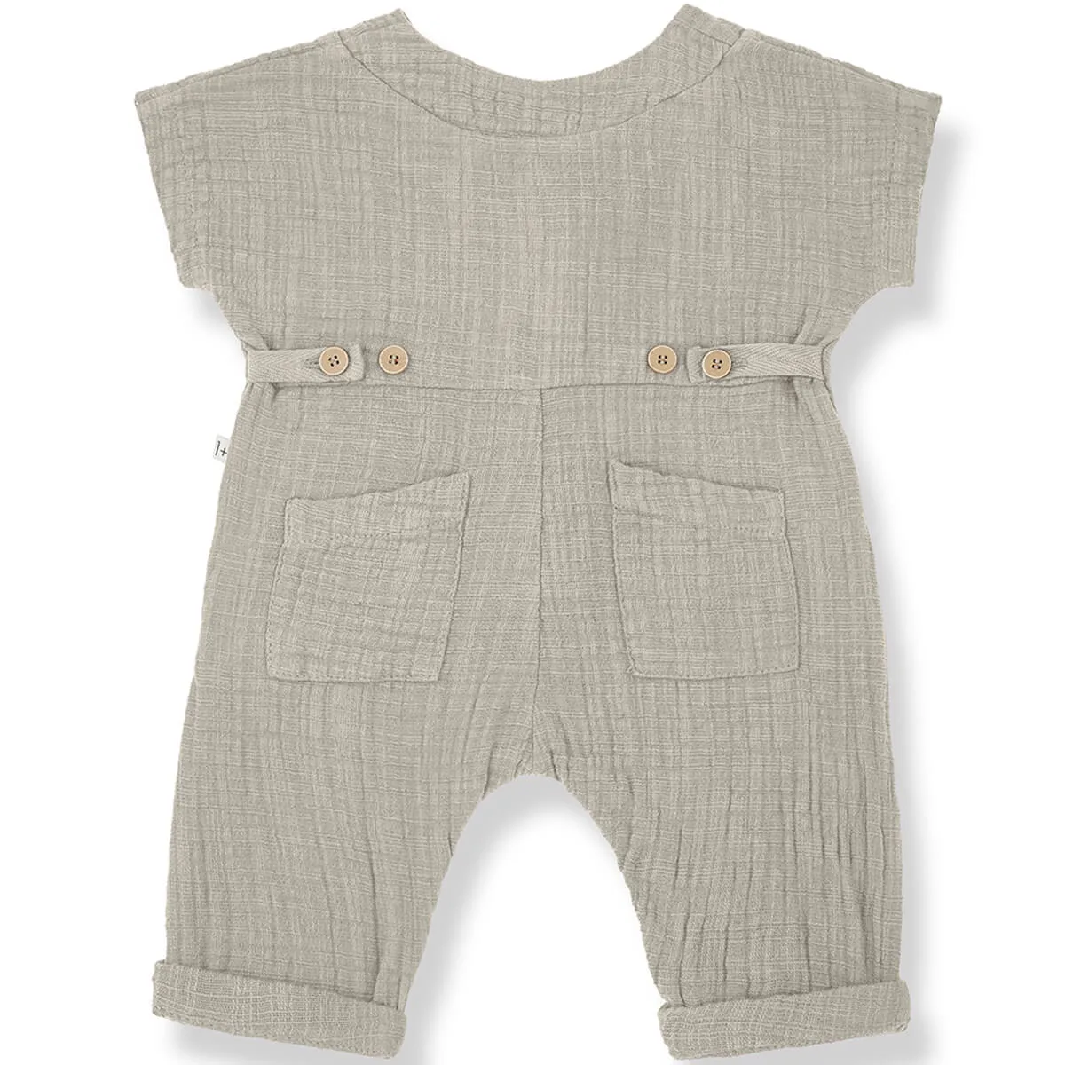 Adriano Short Sleeve Overall in Beige by 1  in the Family