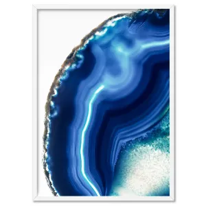 Agate Slice Geode Indigo I - Art Print