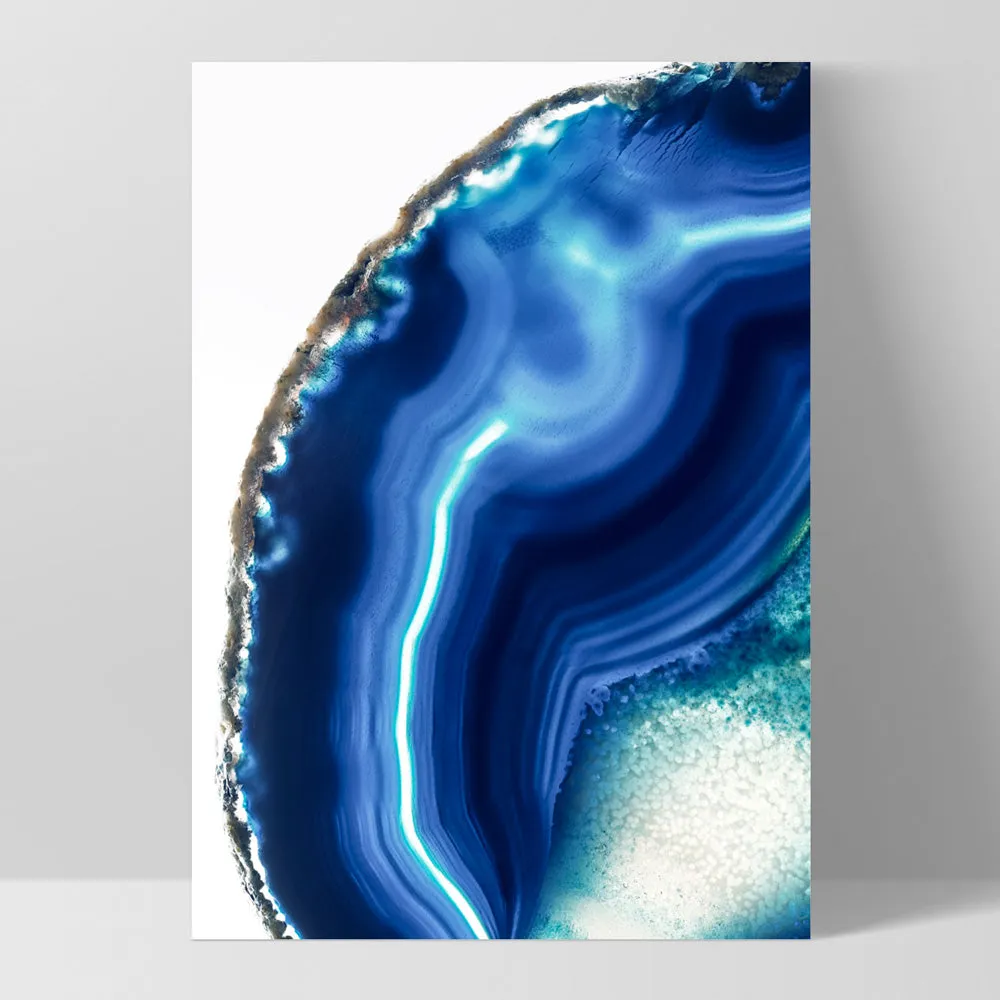 Agate Slice Geode Indigo I - Art Print