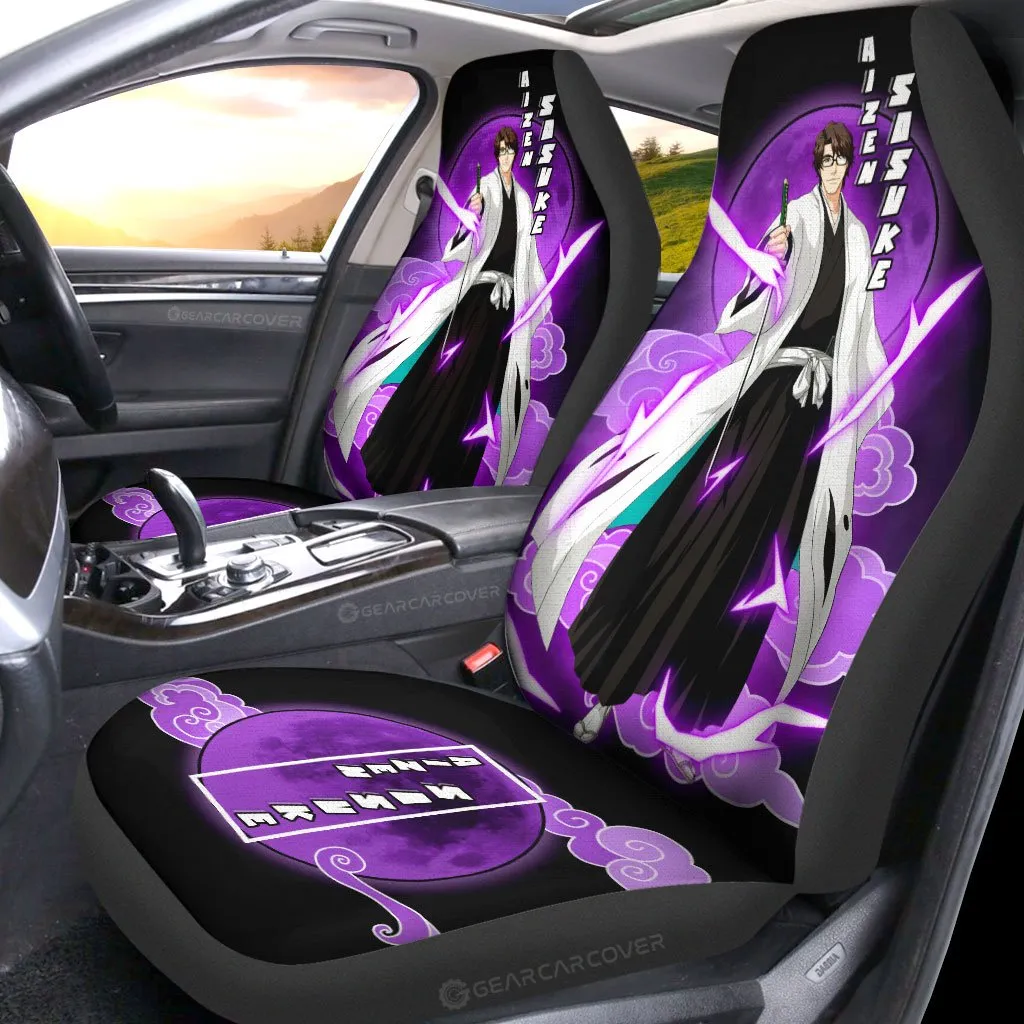 Aizen Sosuke Car Seat Covers Custom Anime Bleach Car Interior Accessories