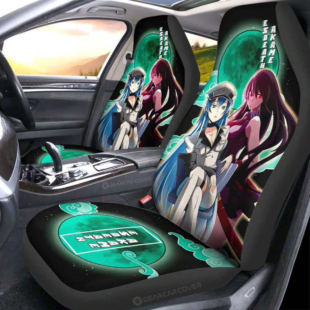 Akame And Esdeath Car Seat Covers Custom Akame Ga Kill Anime