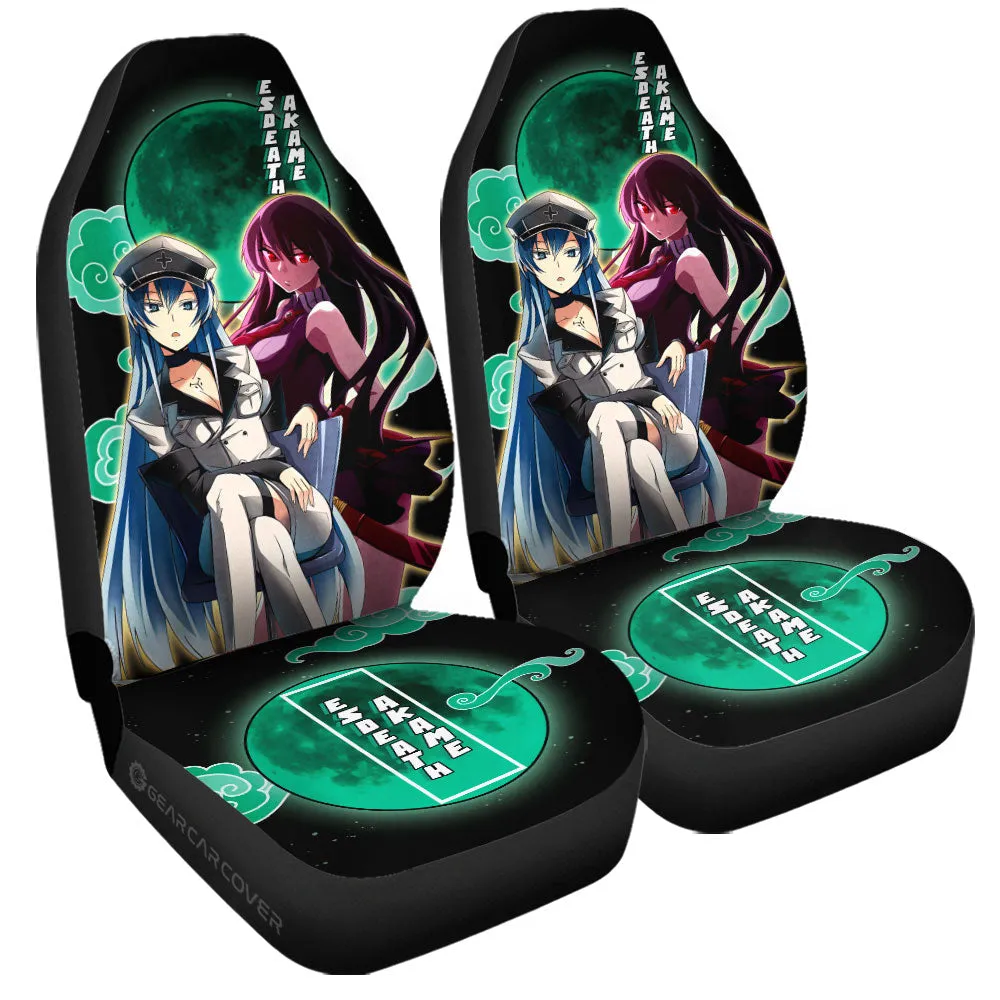 Akame And Esdeath Car Seat Covers Custom Akame Ga Kill Anime