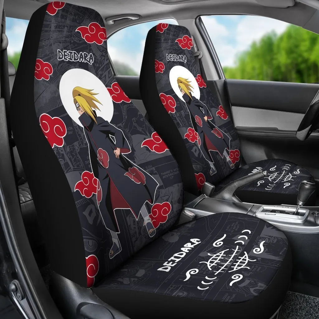 Akatsuki Deidara Car Seat Covers Custom Anime Car Accessories