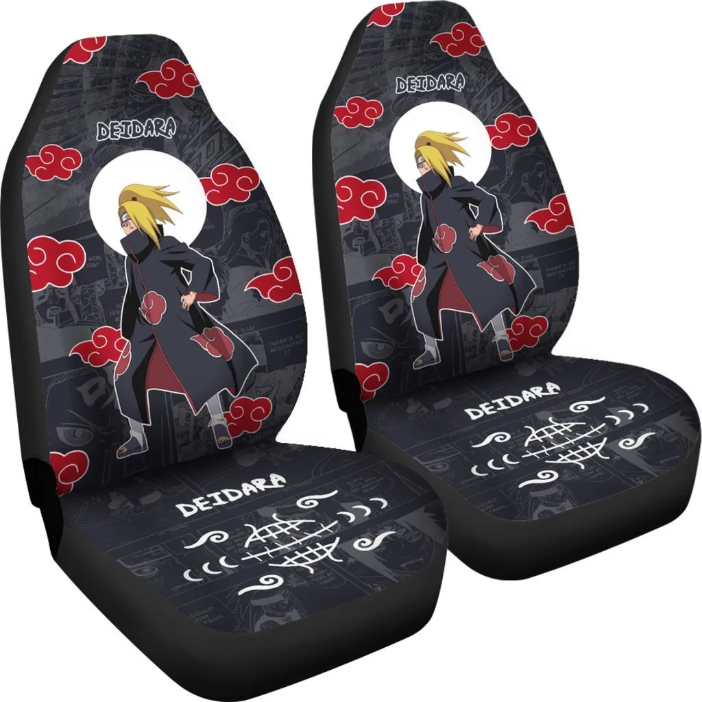 Akatsuki Deidara Car Seat Covers Custom Anime Car Accessories