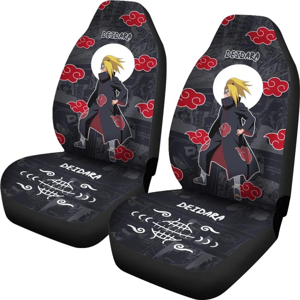 Akatsuki Deidara Car Seat Covers Custom Anime Car Accessories