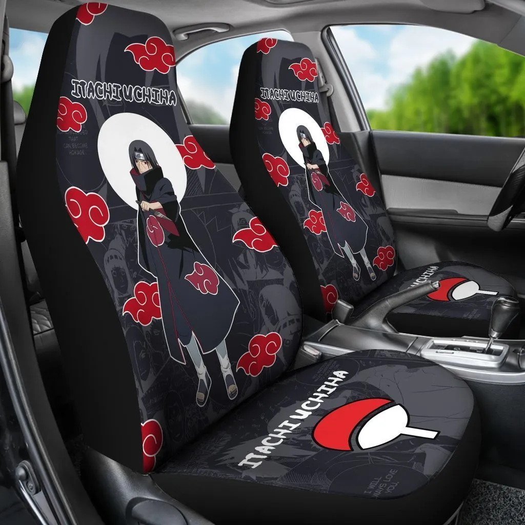 Akatsuki Itachi Car Seat Covers Custom Anime Car Interior Accessories