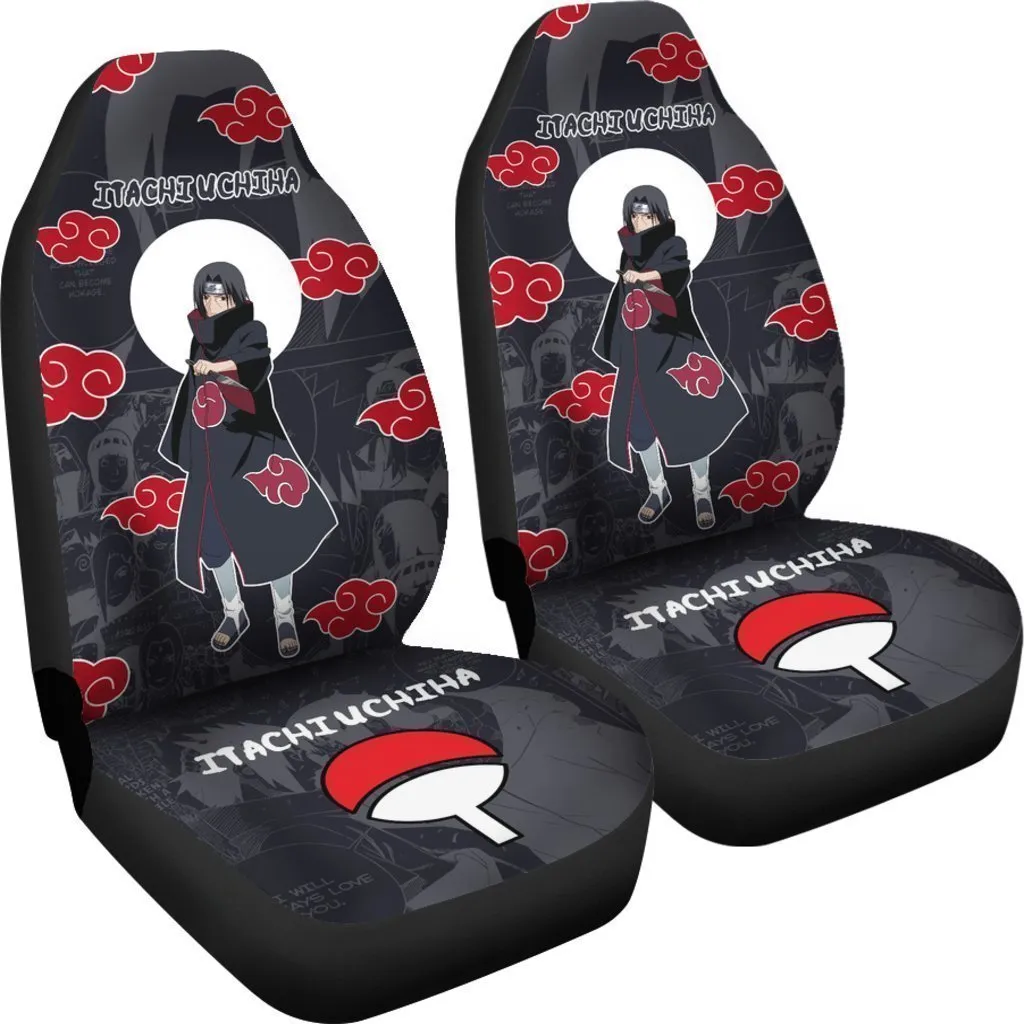 Akatsuki Itachi Car Seat Covers Custom Anime Car Interior Accessories