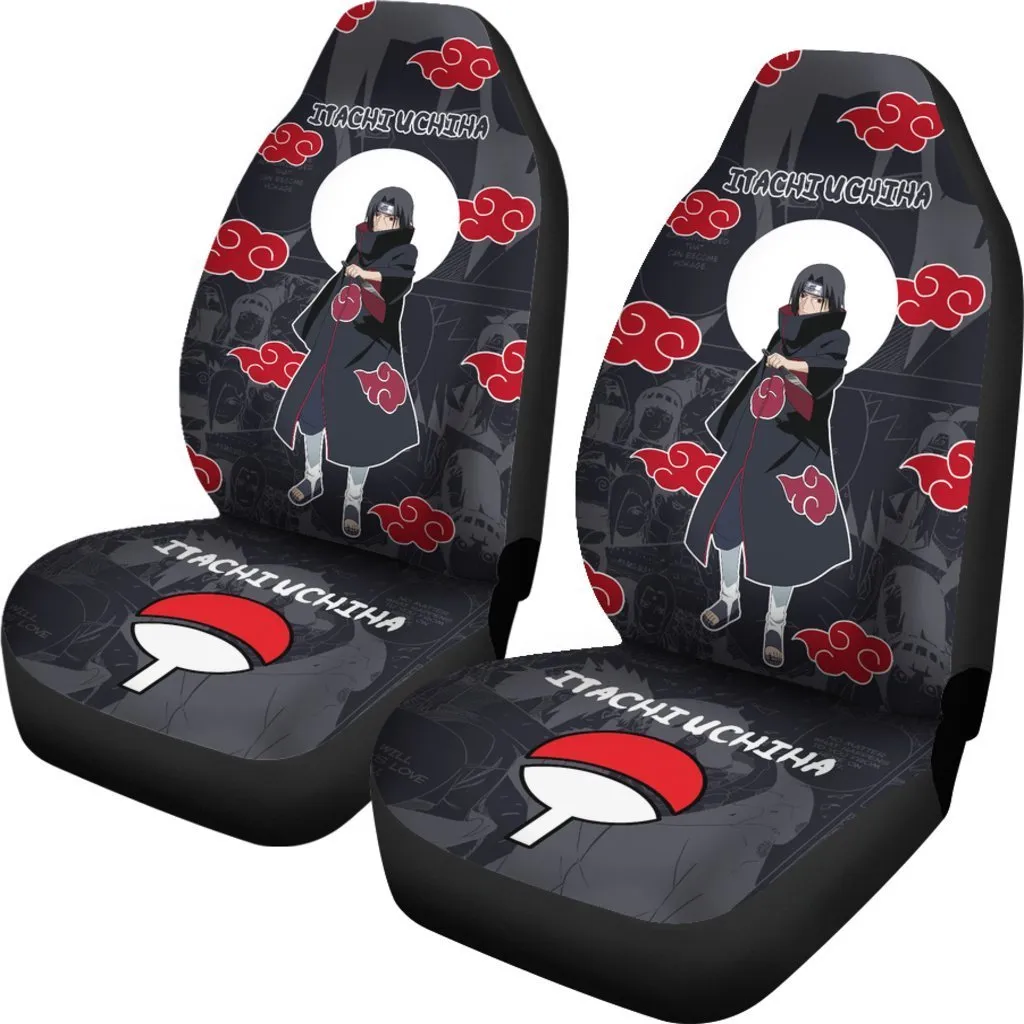 Akatsuki Itachi Car Seat Covers Custom Anime Car Interior Accessories