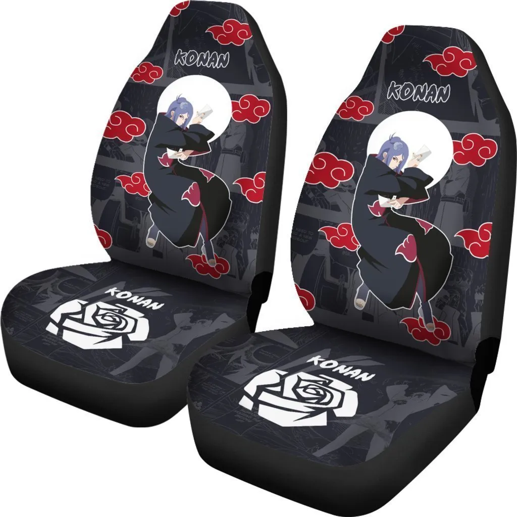 Akatsuki Konan Car Seat Covers Custom Anime Car Accessories