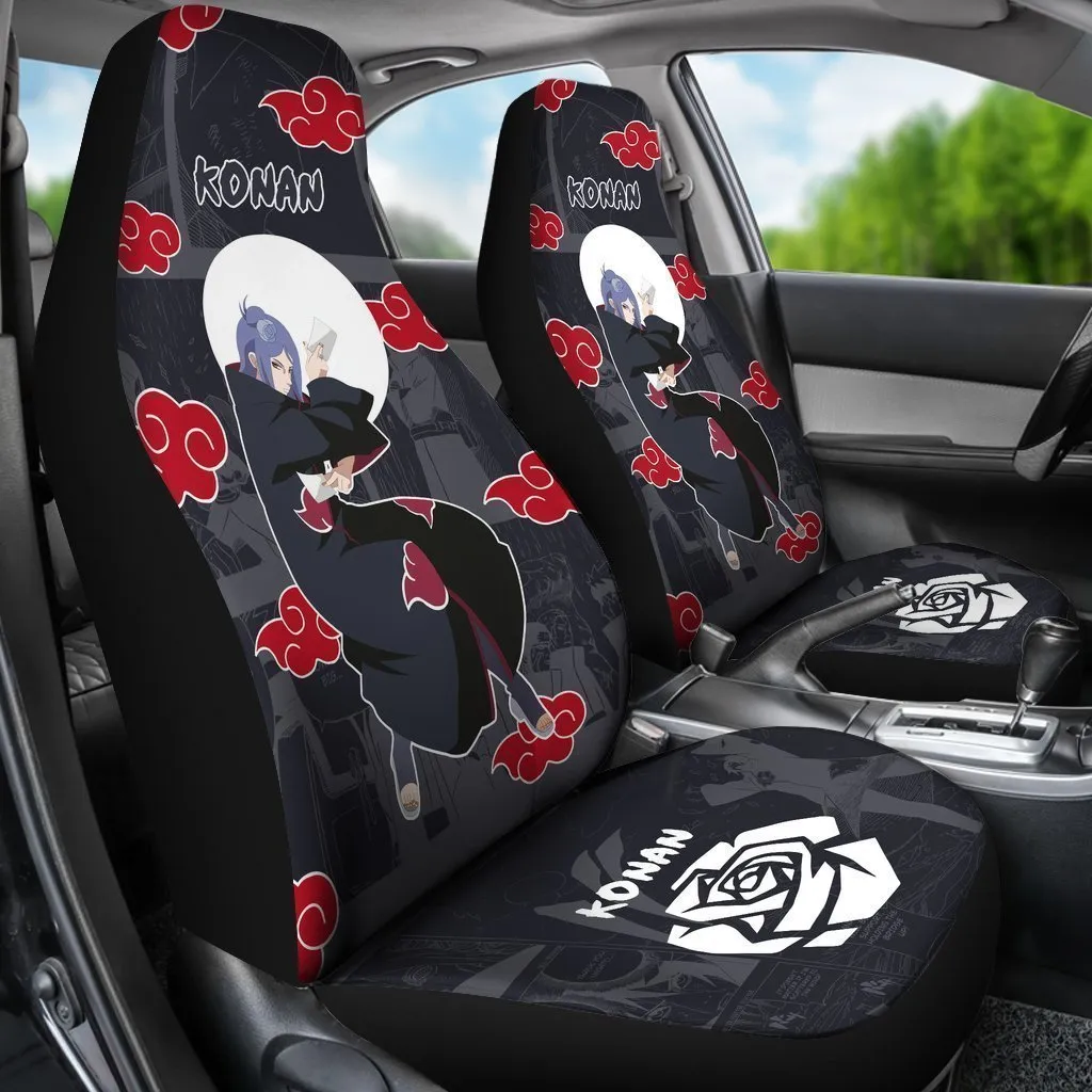 Akatsuki Konan Car Seat Covers Custom Anime Car Accessories