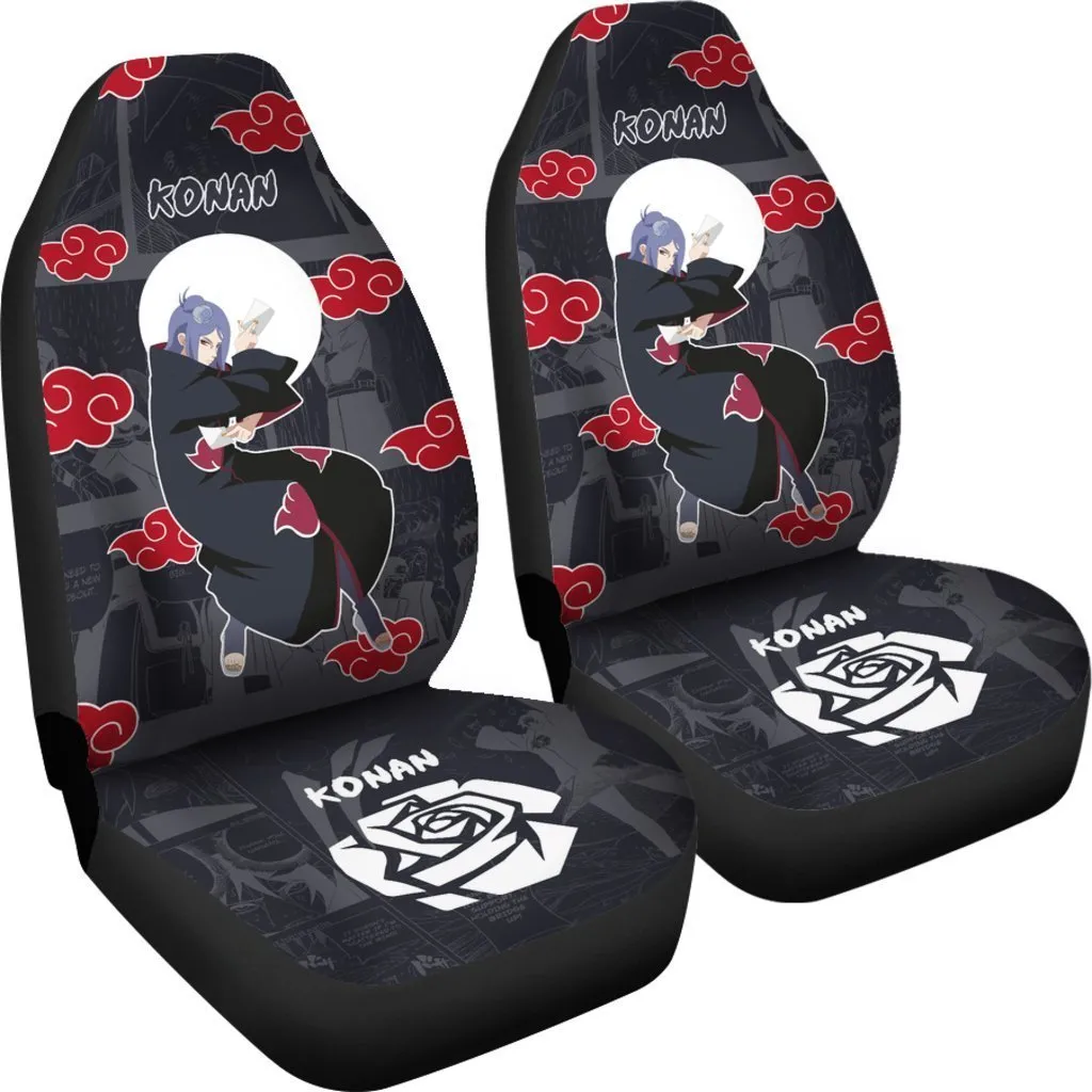 Akatsuki Konan Car Seat Covers Custom Anime Car Accessories