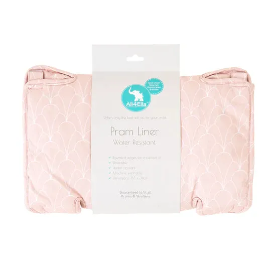 All 4 Ella Pram Liner - Antique Blush