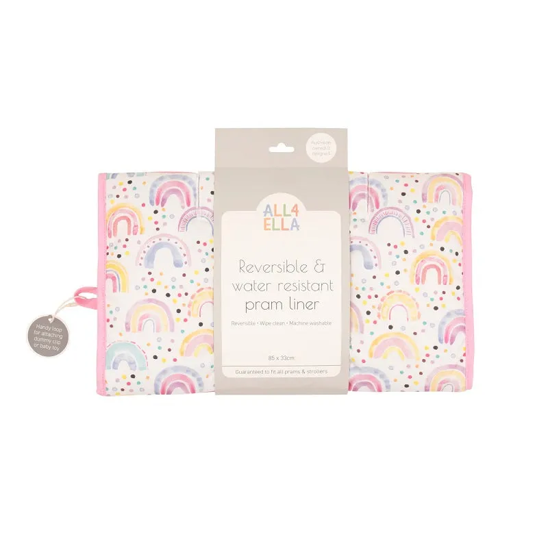 All 4 Ella Universal Pram Liner - Watercolour Rainbow