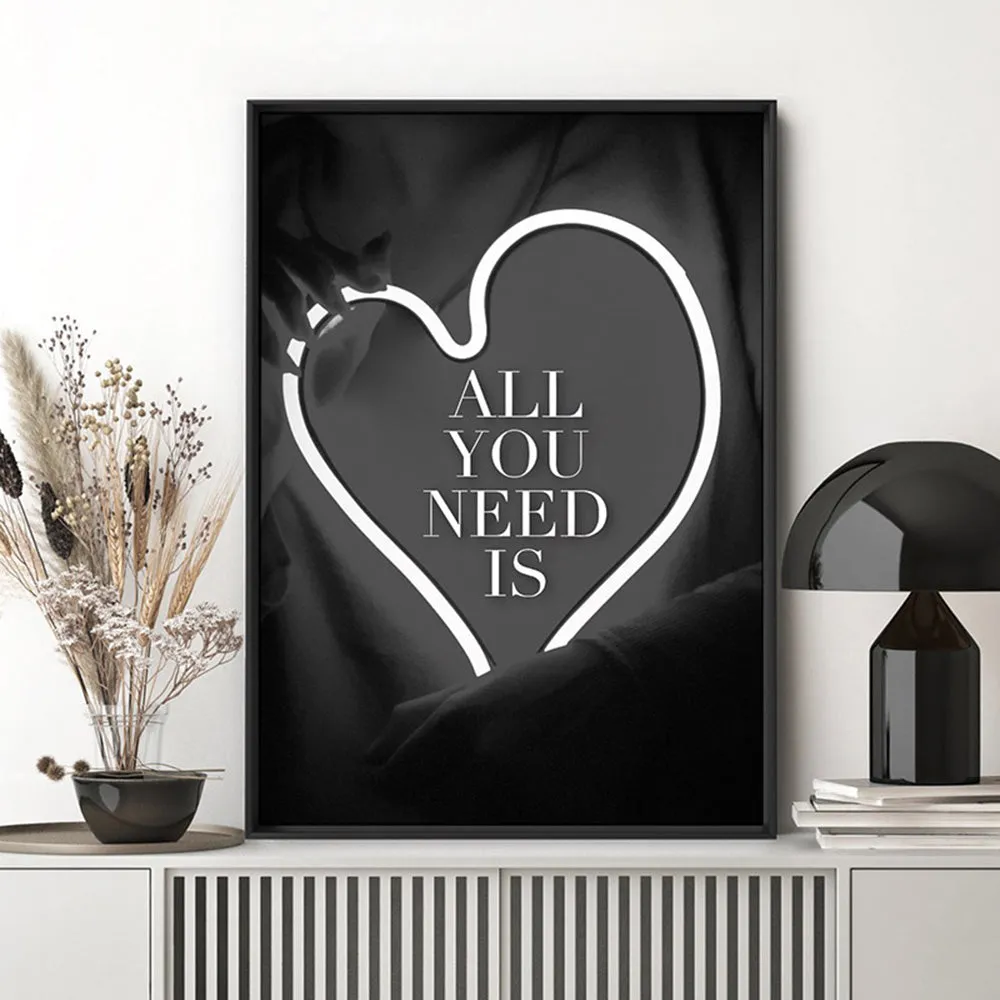 All you need is Love (neon) - Art Print