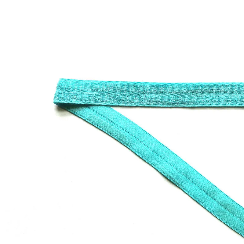 Amazing Aqua Fold Over Elastic Trim