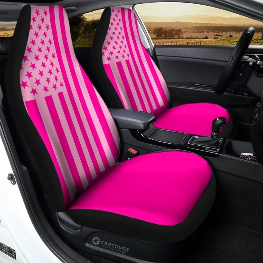 American Flag Pink Car Seat Covers Custom Pink Car Accessories