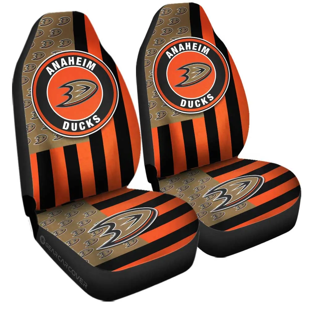 Anaheim Ducks Car Seat Covers Custom US Flag Style