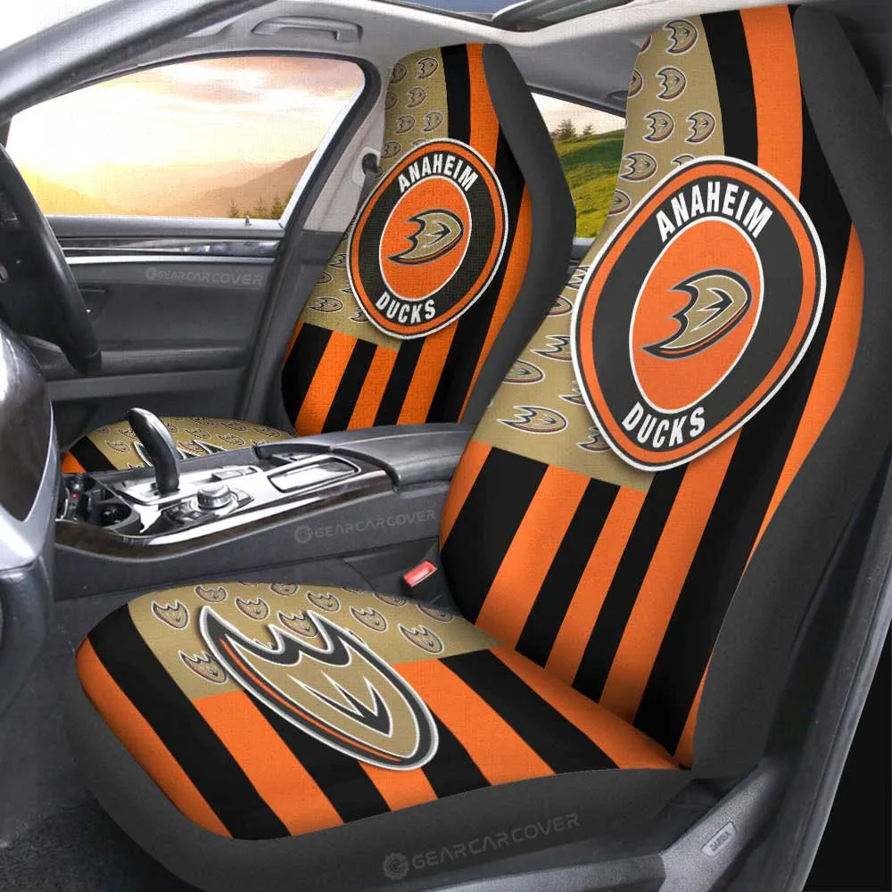 Anaheim Ducks Car Seat Covers Custom US Flag Style