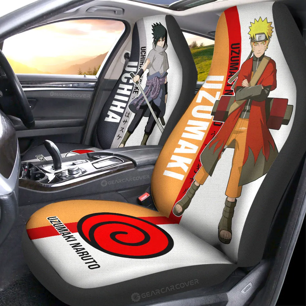 And Sasuke Car Seat Covers Custom Anime Car Accessories For Fans