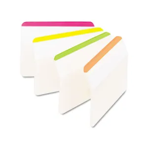 Angled Hanging File Tabs, 2" x 1 1/2", Assorted Color Bars (pack of 24)