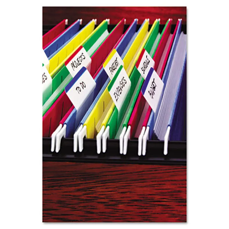 Angled Hanging File Tabs, 2" x 1 1/2", Assorted Color Bars (pack of 24)