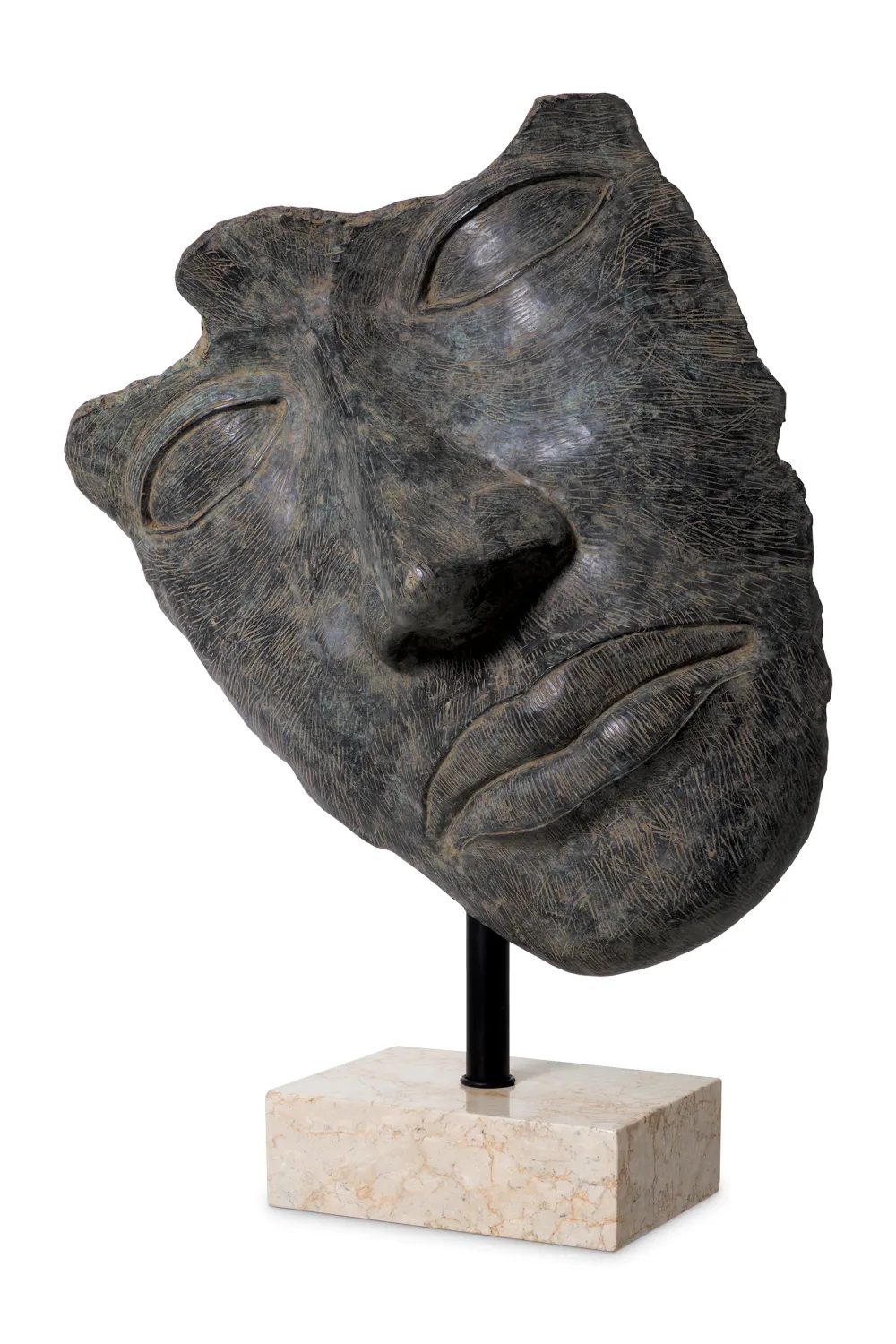 Antique Bronze Face Sculpture | Eichholtz Heros