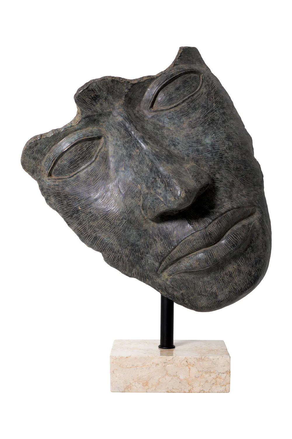 Antique Bronze Face Sculpture | Eichholtz Heros