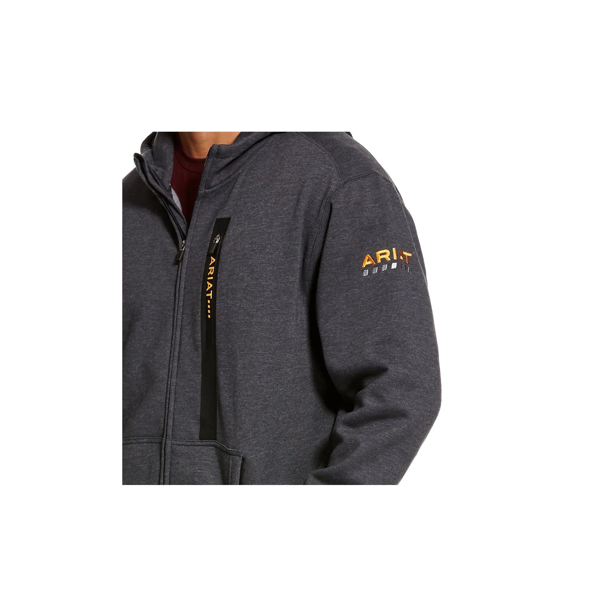 Ariat Rebar Workman Full Zip Hoodie Charcoal Heather