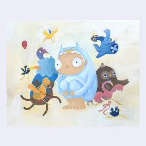 Ashley Kwon - "Bird Day Party" Art Print (Creatures of Flight)