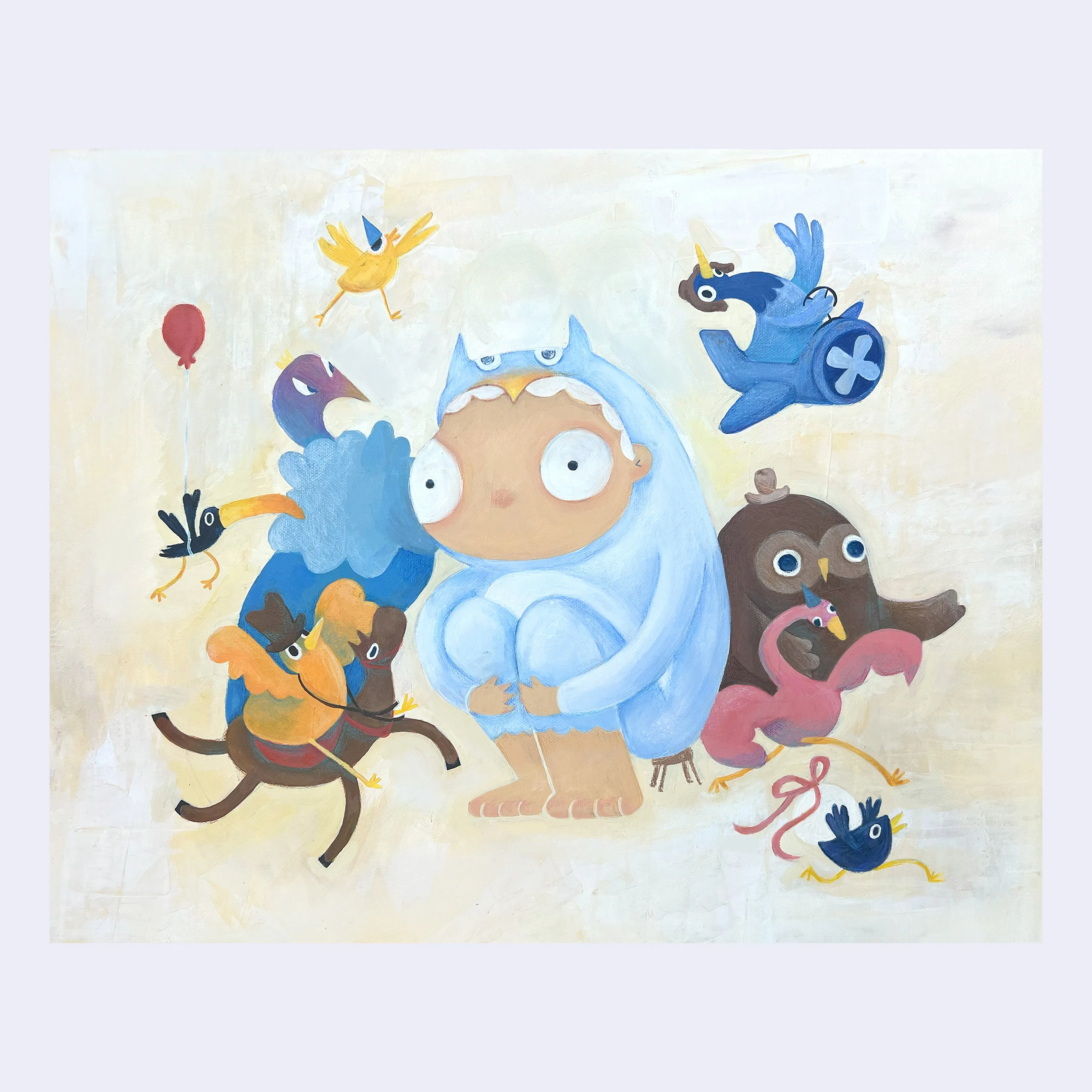 Ashley Kwon - "Bird Day Party" Art Print (Creatures of Flight)