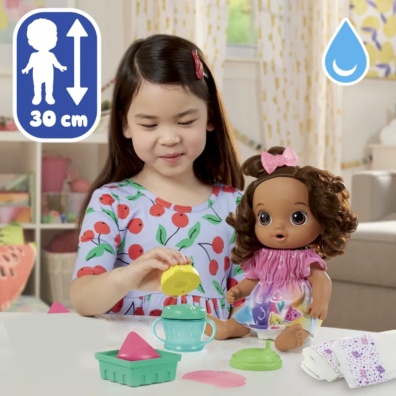 Baby Alive Fruity Sips Baby Doll Brown Hair