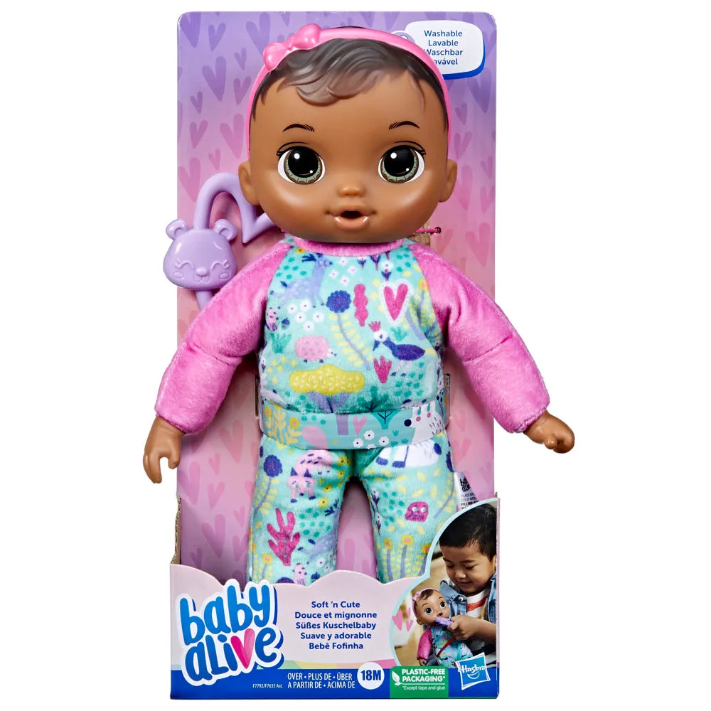 Baby Alive Soft N Cute Brown Hair Doll