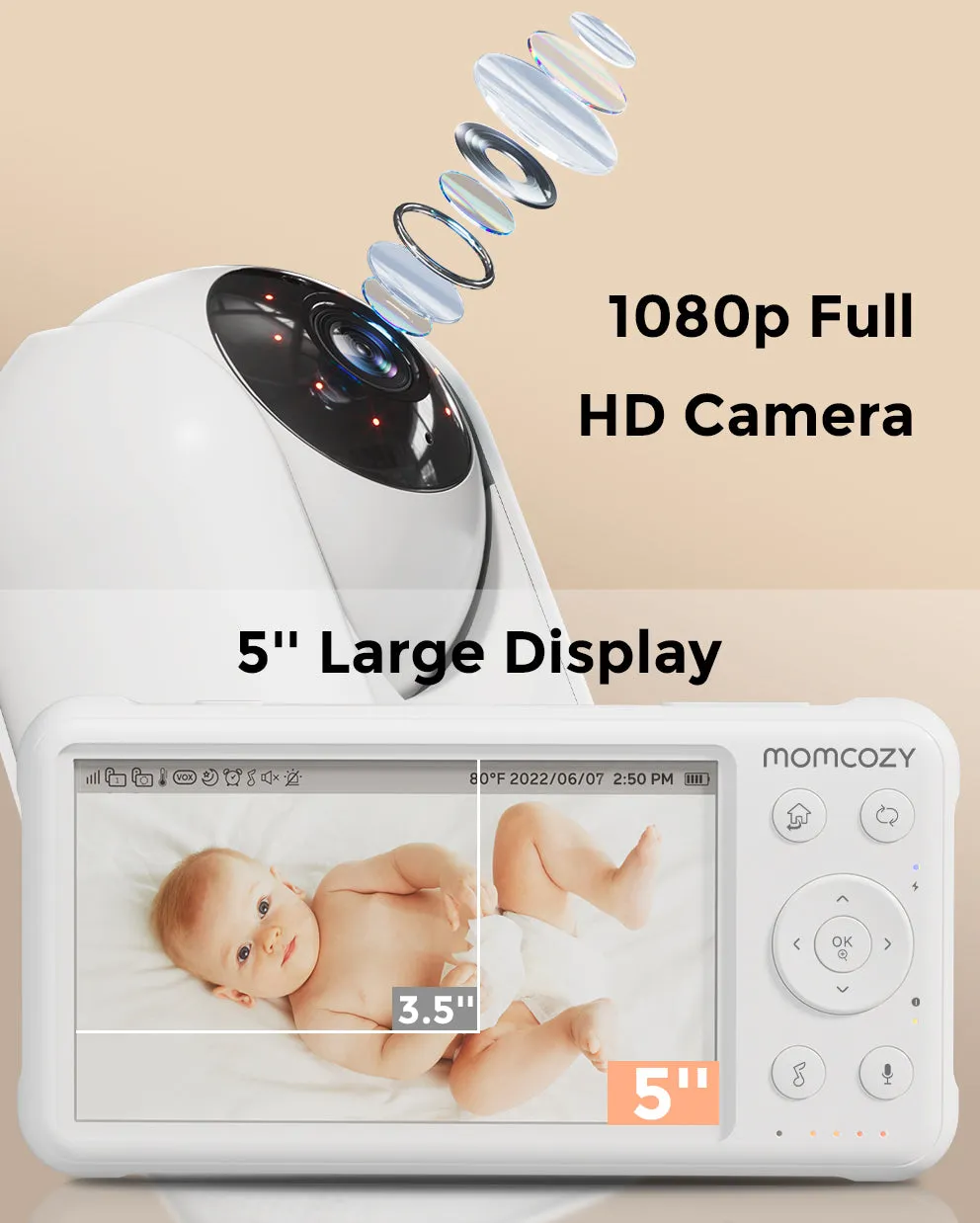 Baby Care Bundle:  Portable Baby Sound Machine and One Baby Monitor