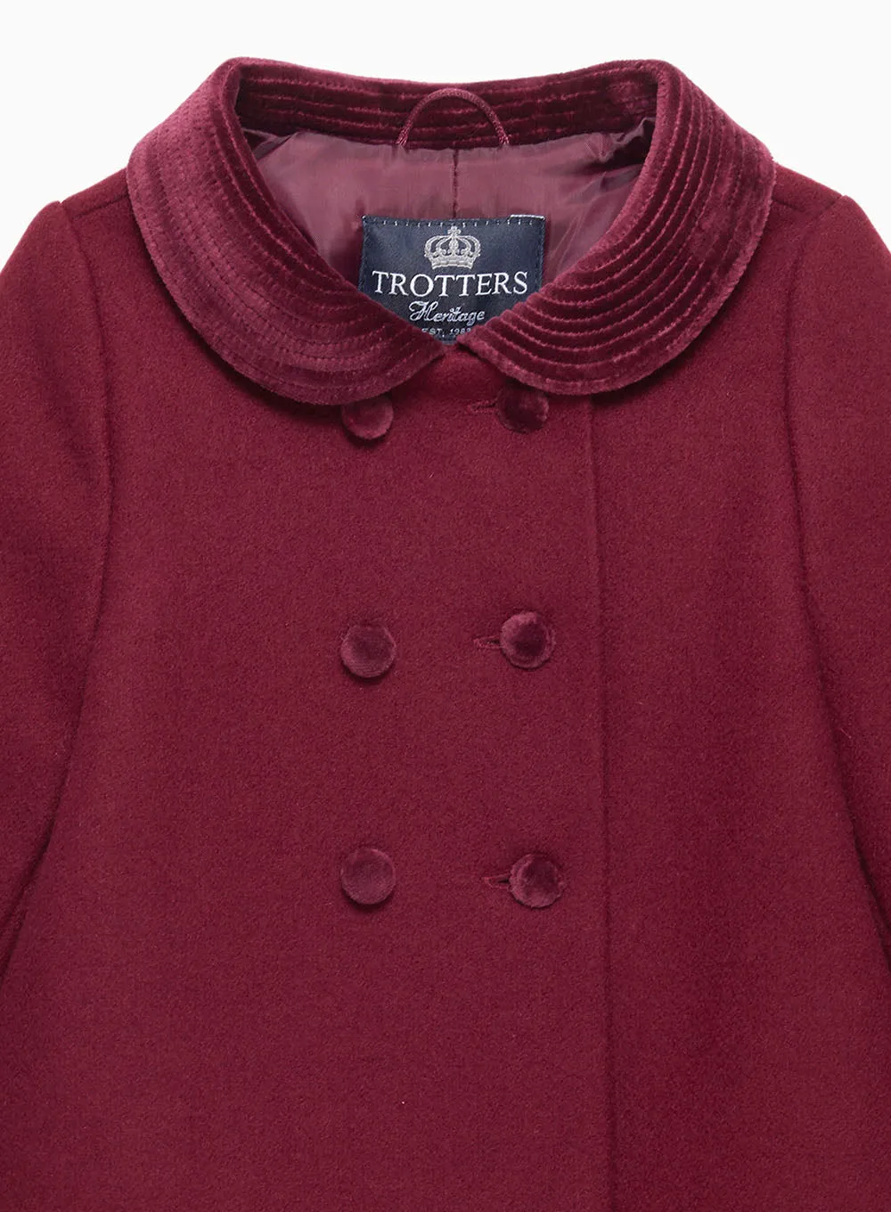 Baby Classic Coat in Burgundy